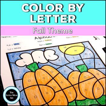 The Color By Letter Fall Theme Is Shown