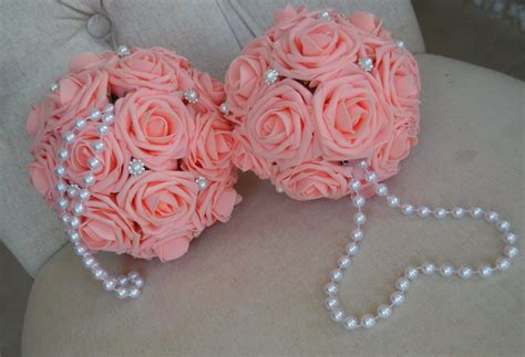 Nude PINK Flower Ball With BROOCH PEARL Handle Nude Pink Etsy