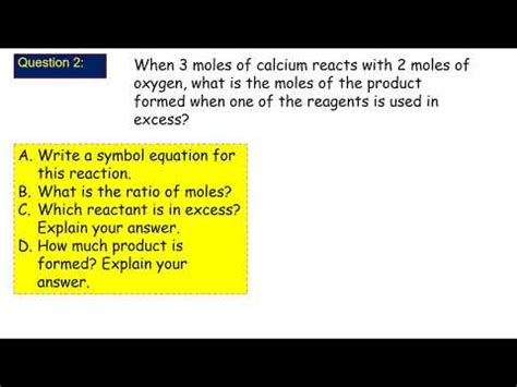 Limited Reactants And Balancing Equations Using Moles YouTube