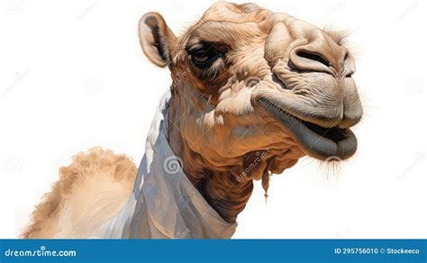 Realistic Camel Head Illustration With Hyperrealism And Photorealism