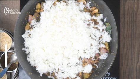 Brinjal Rice Recipe Vangi Bath Recipe Subbus Kitchen