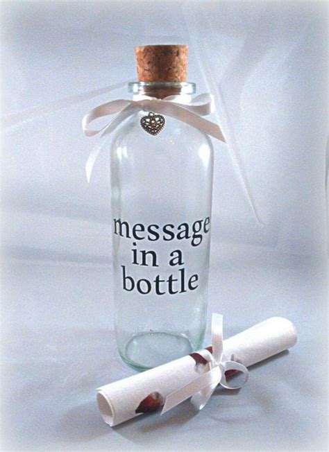 Wedding message in a bottle personalised by handmadebydebmac