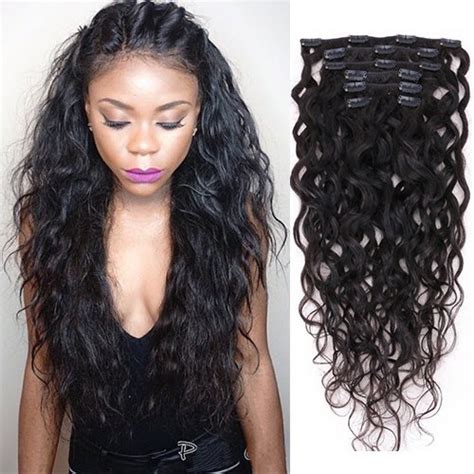 Amazon Natural Curly Clip In Human Hair Extensions For Black