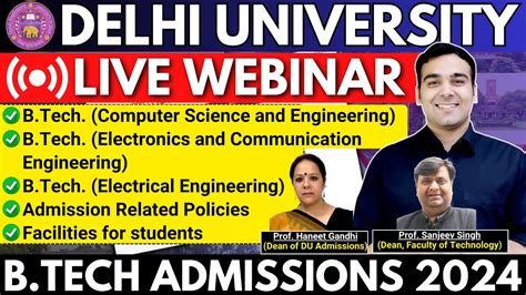 Du Admissions 2024 B Tech 2024 And Admission Related Policies Explained