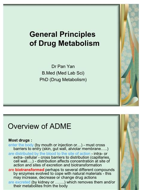 Pdf General Principles Of Drug Metabolism Dokumen Tips