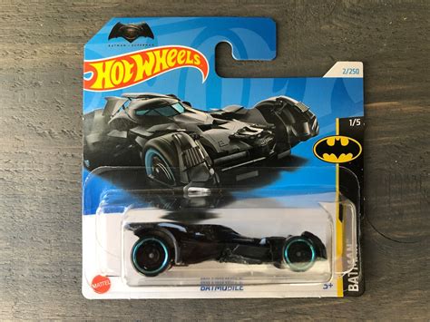 Batman Batmobile Black Mattel HOT WHEELS Batman Cartoon Movie Miniature Car Prototype Scale