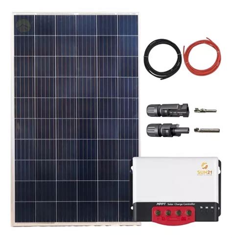 Kit Painel Solar W Controlador Mppt A Sun Completo Frete Gr Tis