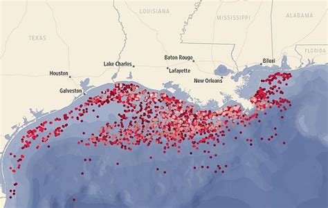 Gulf Oil Rig Locations Map