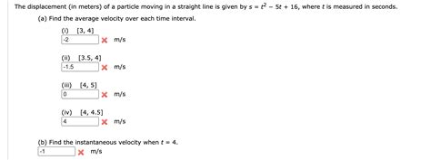 Solved A Particle Moves Along A Straight Line With Equation Chegg