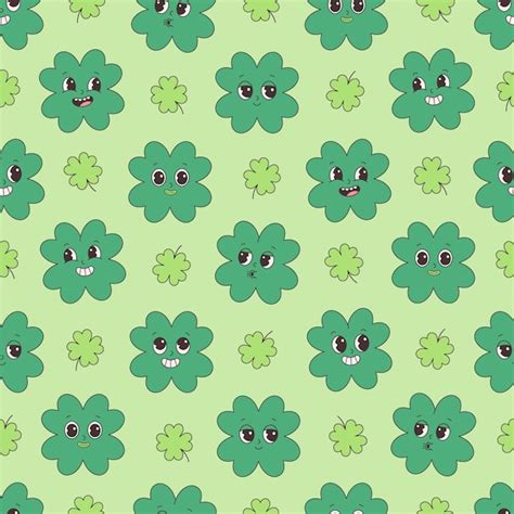 Premium Vector Saint Patricks Day Seamless Pattern Trendy Retro