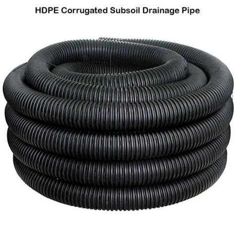 HDPE Corrugated Subsoil Drainage Pipe At 100 Meter HDPE Corrugated