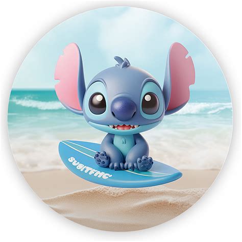 Painel Redondo Lilo E Stitch Sublimado D Sublitex Pain Is