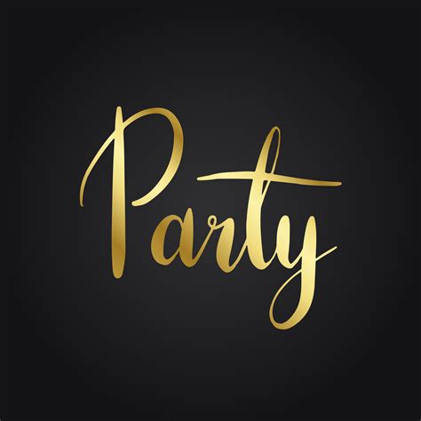 Party Celebration Typography Style Vector Download Free Vectors