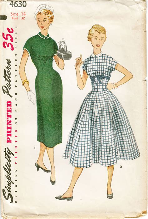 S Empire Line Dress Pattern Simplicity Original Etsy