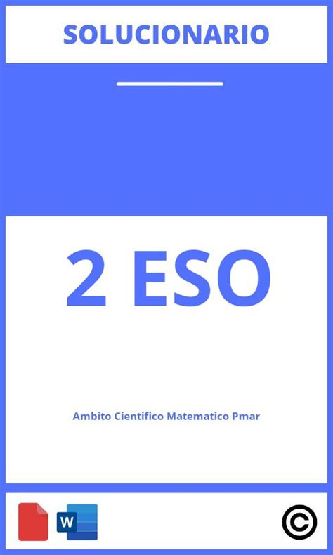 Ambito Cient Fico Matem Tico Pmar Eso Solucionario Pdf