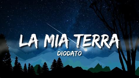 Diodato La Mia Terra Testo Lyrics Youtube