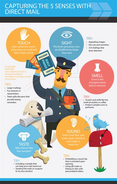 Direct Mail Marketing Using The 5 Senses Infographic Ballantine