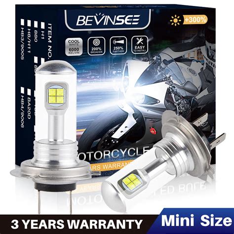 Bevinsee H Led Farol Bulbo Para Moto Nico Feixe H Fanless Csp