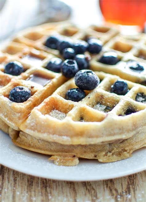 Meyer Lemon And Blueberry Waffles