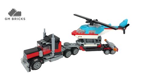 LEGO Creator 31146 Flatbed Truck With Helicopter SPEED Build YouTube