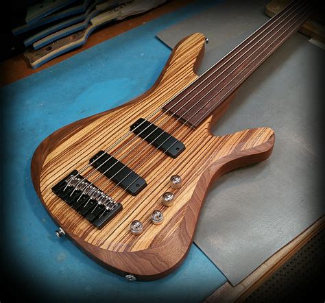 Kiesel Guitars Carvin Guitars V69k Vanquish Bass Series Zebra Wood Top On Walnut Body In A