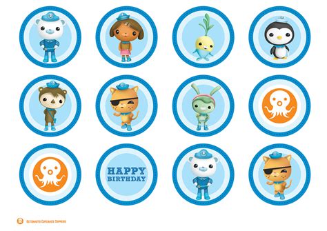 Octonauts Cupcakes Toppers Printable Octonauts Toppers Octonauts Party