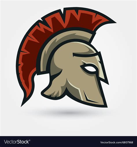 Spartan warrior helmet Royalty Free Vector Image