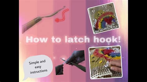 How To Latch Hook Basic Easy For Beginners YouTube