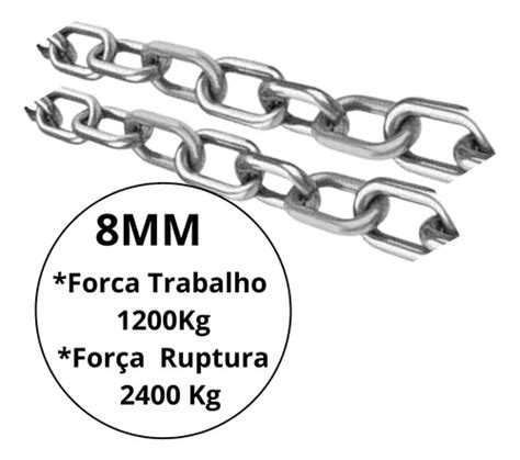 Corrente A O Soldada Galvanizada Zincada Mm Grossa Metro