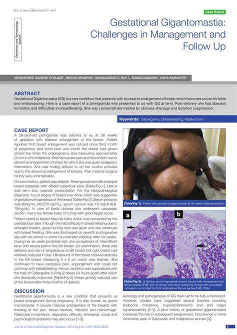 Pdf Gestational Gigantomastia Challenges In Management And Follow Up