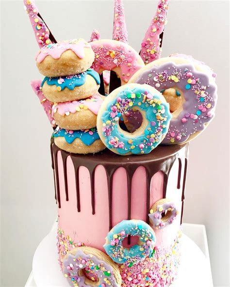 Donut Overload Cake 🍩🍩🍩 Donut Birthday Cake Candy Birthday Cakes