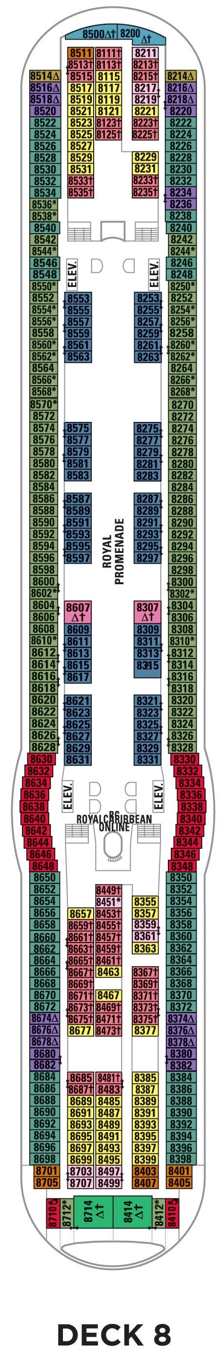 Deck 8 - Independence of the Seas Deck Plans | Royal Caribbean Blog