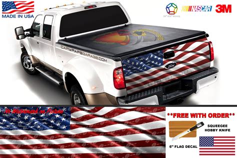 American Flag Tailgate Wrap Vinyl Graphic Decal Sticker Car Etsy