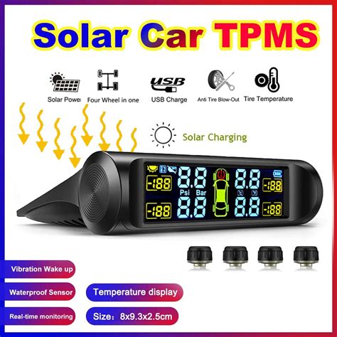 Intelligent TPMS Solar Tyre Pressure Monitoring System For 10 48 USD