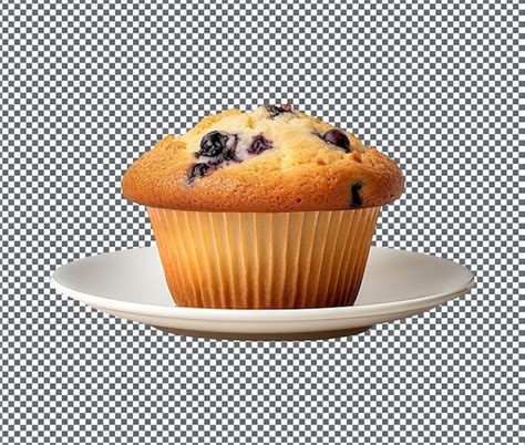 Premium PSD So Sweet Scrumptious Blueberry Muffin Isolated On