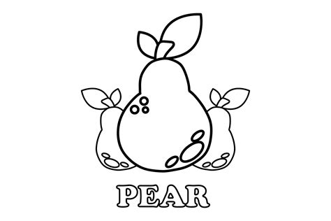 Pear Coloring Page