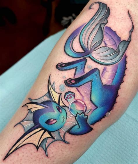 Laura Marie ☀️ On Instagram Vaporeon Tattoo For Heather All Done