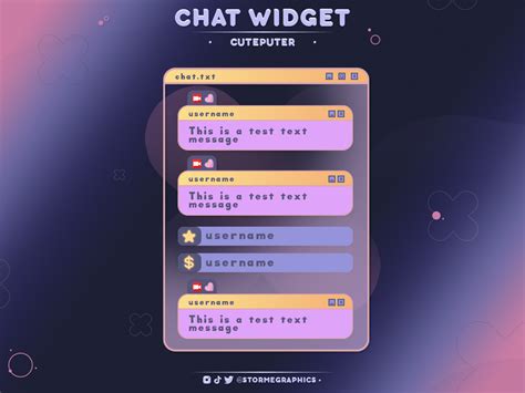 Retro Computer Sky Twitch Widget Chat Galaxy Streamelements Chat