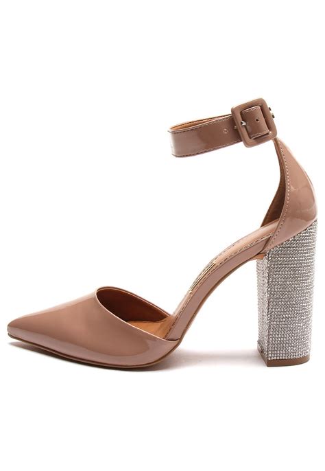 Scarpin Santa Lolla Salto Strass Nude Compre Agora Dafiti Brasil