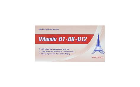 Thuốc Vitamin B1 B6 B12 Bổ Sung Dinh Dưỡng Vitamin 20vỉ X 10viên
