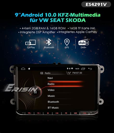 Erisin Es V Dsp Dab Android Autoradio Gps Carplay Wifi Ops