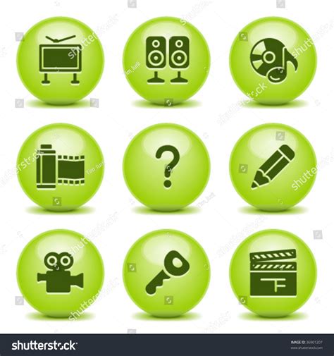 Green Ball Icon 28 Stock Vector Royalty Free 36901207 Shutterstock