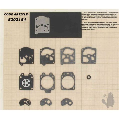 Kit Membrane Pour Carburateur Walbro Modèles WT WA WAT Remplace l