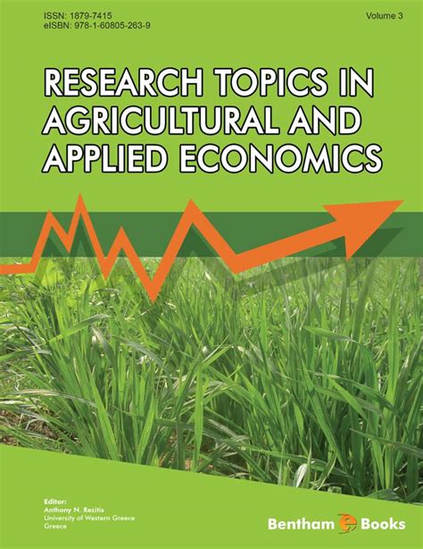 Research Topics In Agricultural And Applied Economics