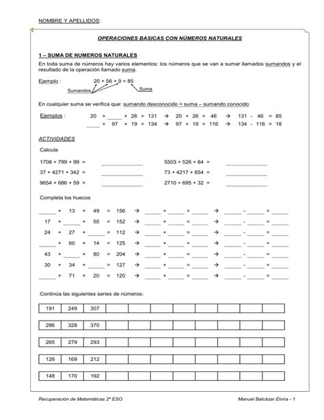 Cuaderno de recuperación de Matemáticas 2 ESO