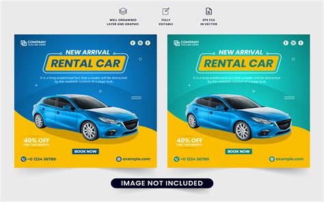 Car Rental Service Social Media Post