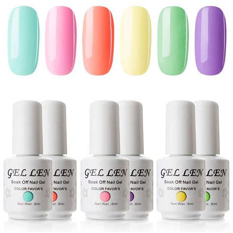 Amazon Gellen Gel Nail Polish Set Bright Cute Neon Colors