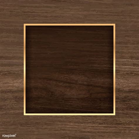 Download Premium Vector Of Blank Square Wooden Frame Template Vector