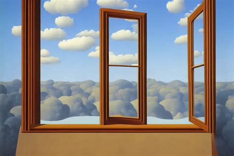 The Window By Rene Magritte Detailed Painting Hd Stable Diffusion