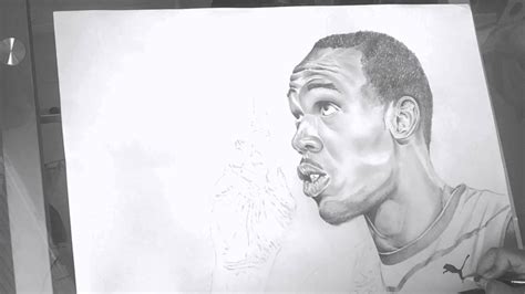 Drawing Of Usain Bolt Youtube